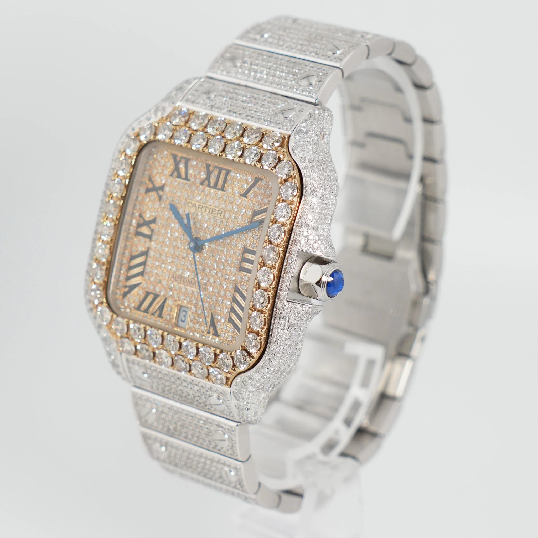 Cartier Santos Iced Out - WSSA0018 - Image 3