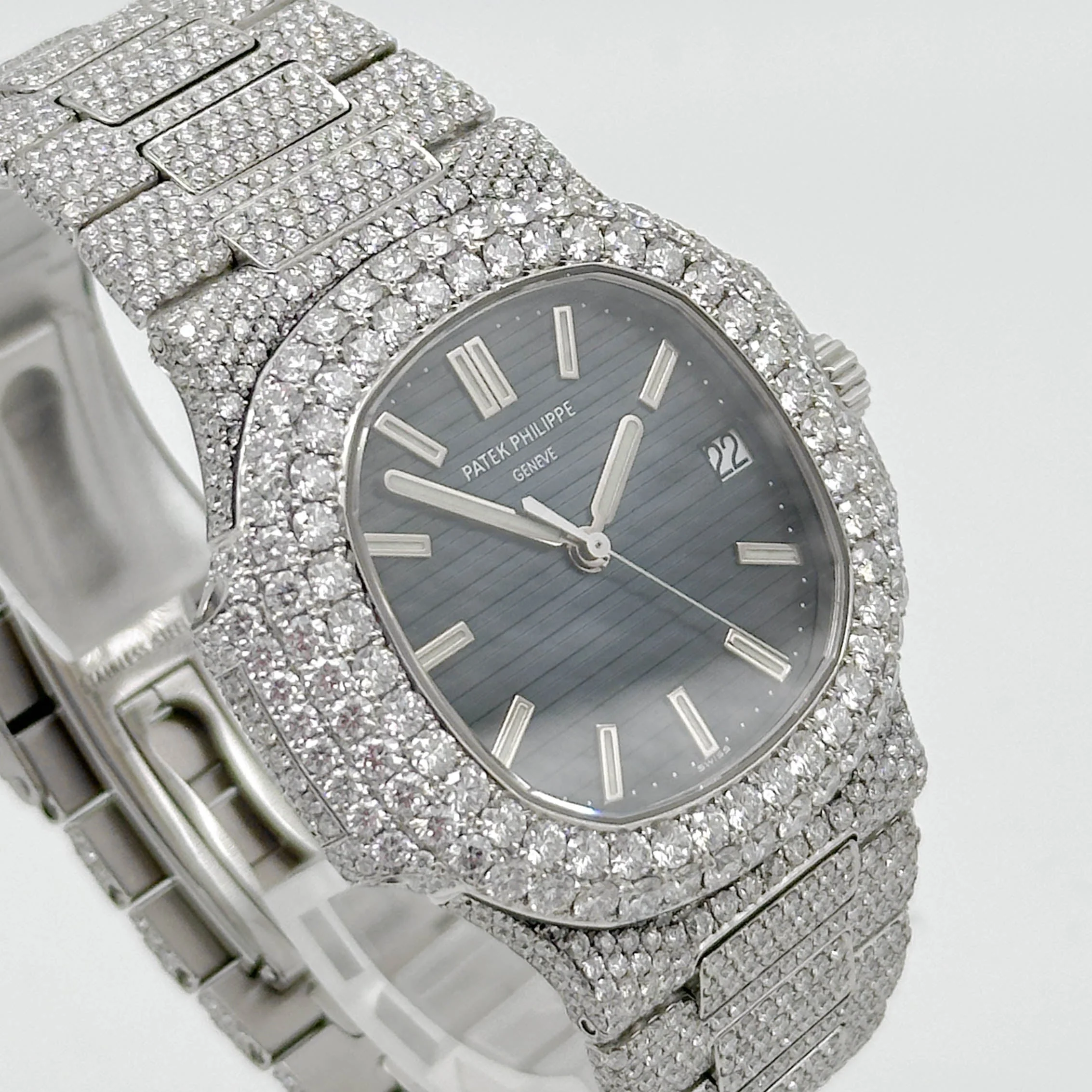 Patek Philippe Nautilus Stahl Iced Out 5711/1A-001 - 2007 - Image 5
