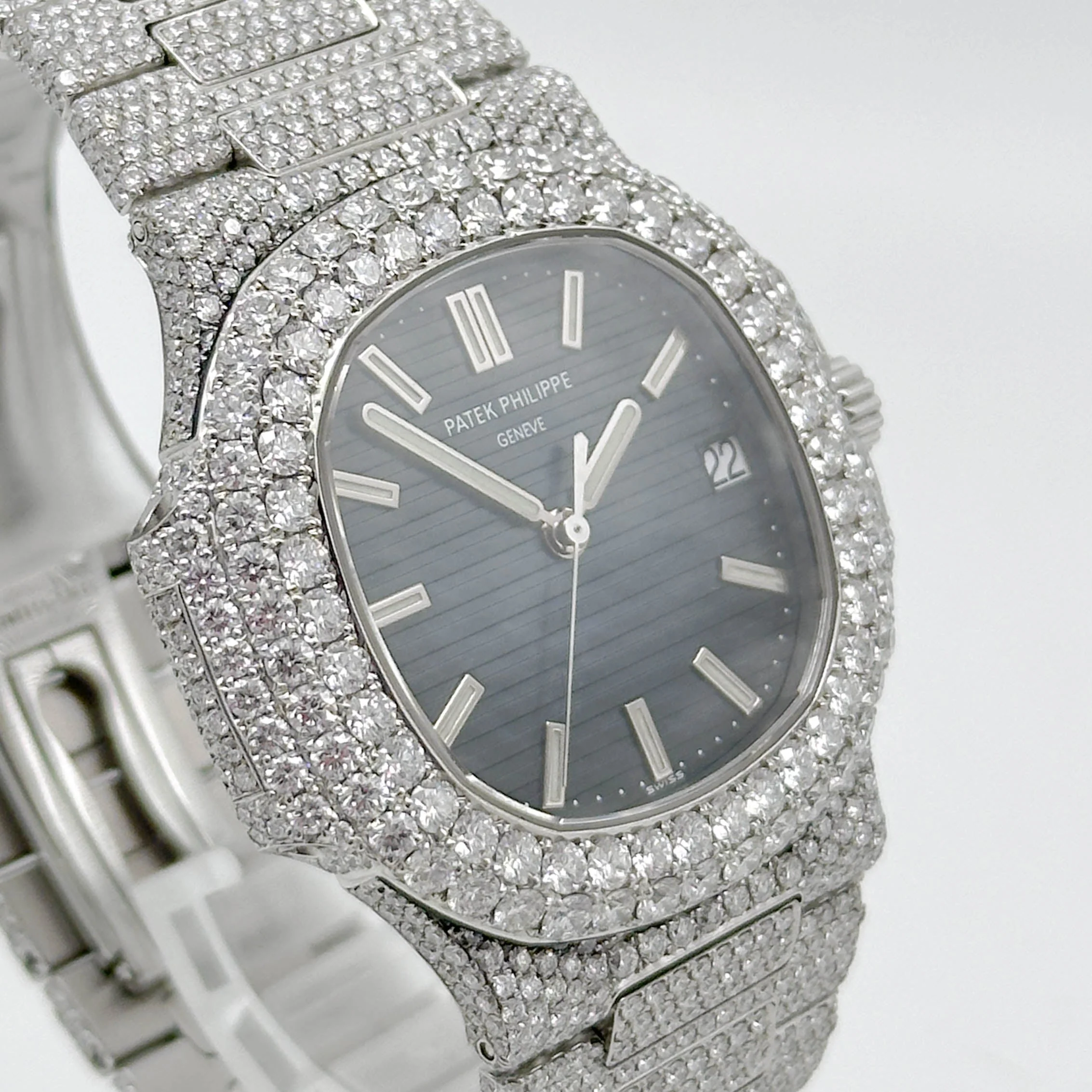 Patek Philippe Nautilus Stahl Iced Out 5711/1A-001 - 2007 - Image 6