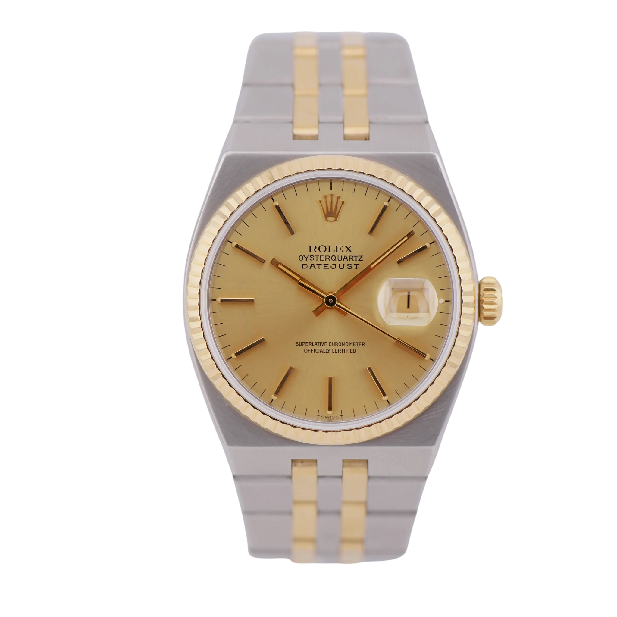 Rolex Datejust Oysterquartz Stahl/Gold 17013 Service Papers